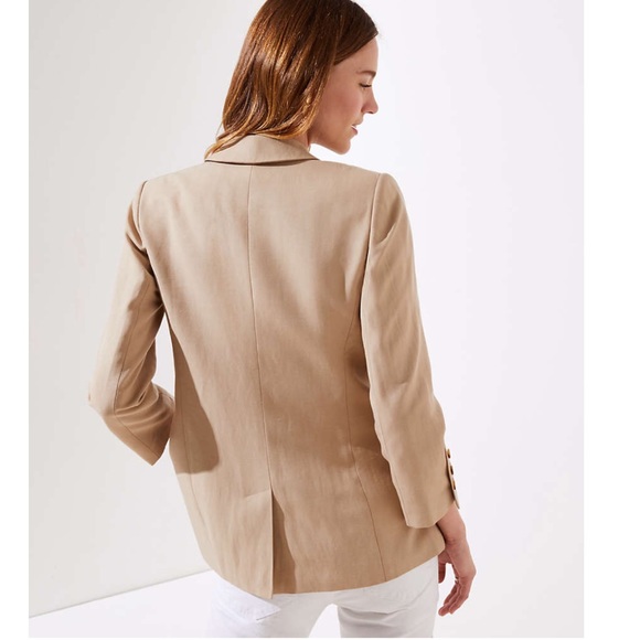 •LOFT• Natural Tan 3/4 Sleeve Blazer - Picture 4 of 4